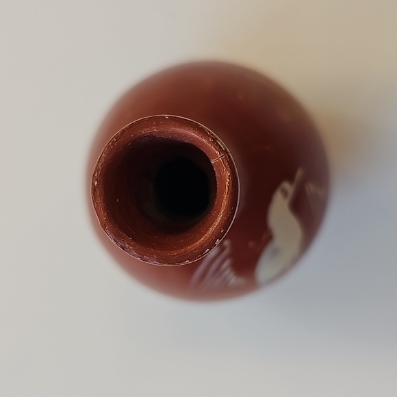 Vintage Mexican Art Pottery Clay Pottery Miniature Bird & Floral Grass Simple - Picture 4 of 5